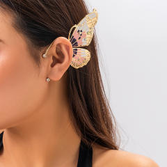 Personality color enamel Elf Ears butterfly ear wrap