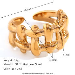 Chunky 18KG braid chain stainless steel earrings