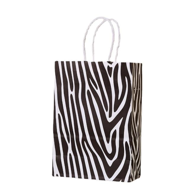 Creative cute safari them animal pattern kraft paper bag
