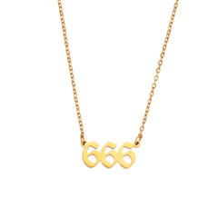 Vintage angel number stainelss steel dainty necklace