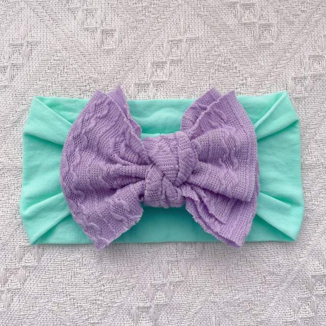 Candy color sweet bow nylon baby headband