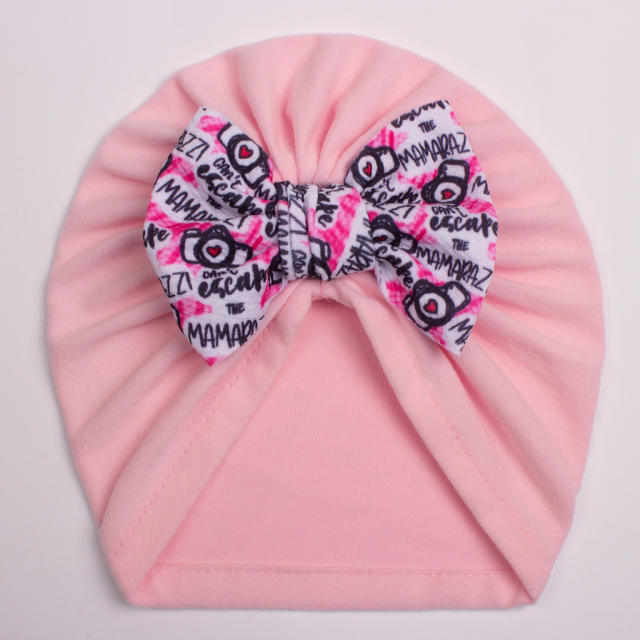 Floral bow cute baby bonnets headband