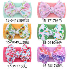 Large size bow cute candy color baby headband