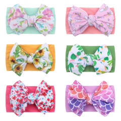 Large size bow cute candy color baby headband