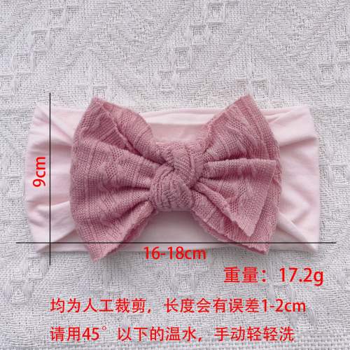 Candy color sweet bow nylon baby headband