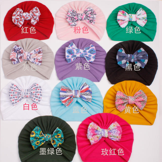 Floral bow cute baby bonnets headband