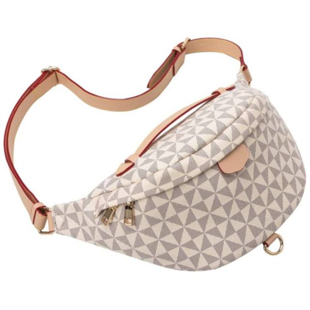 Multi function PU leather water proof sling bag funny pack for women