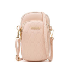 Korean fashion solid color PU leather mini phone bag crossbody bag