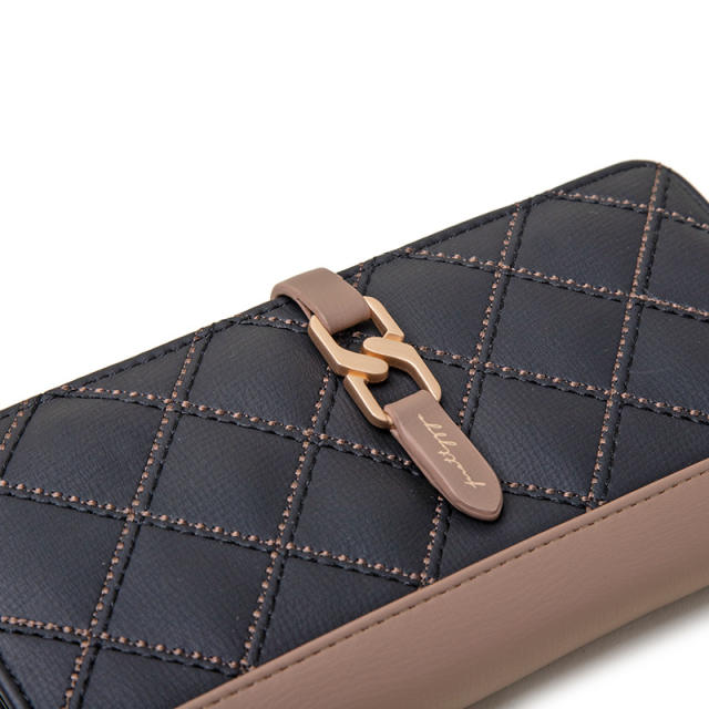 Koean fashion quilted pattern PU women wallet