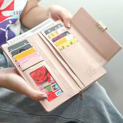 Korean fashion floral pattern PU material women wallet