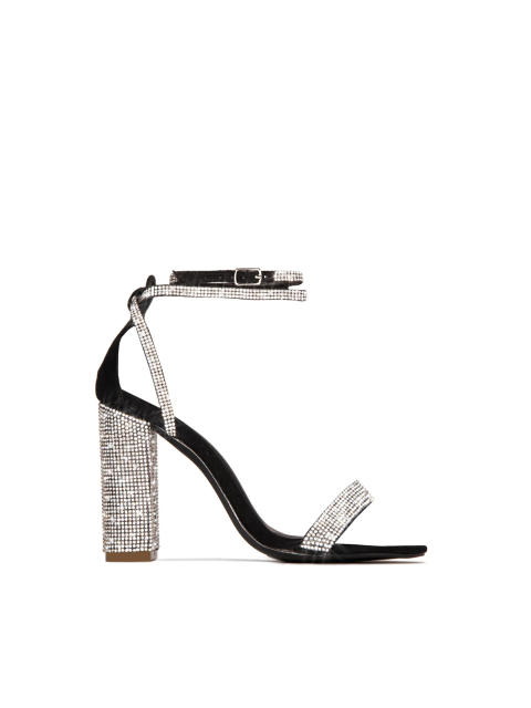 Sexy diamond block heels sandals 11cm