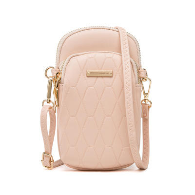 Korean fashion solid color PU leather mini phone bag crossbody bag