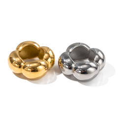 18KG Chunky flower design stainless steel rings
