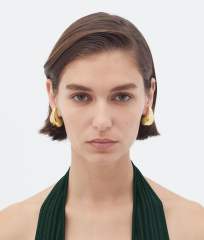 18K hot sale chunky ball teardrop stainless steel earrings
