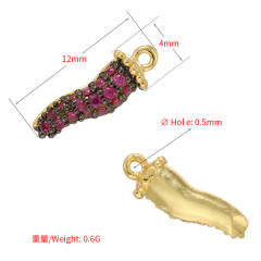 Delicate colorful cubic zircon chilli pendant diy jewelry