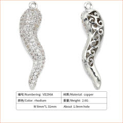 Delicate diamond chilli pendant diy jewelry