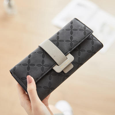 Korean fashion PU leather soft wallet for women