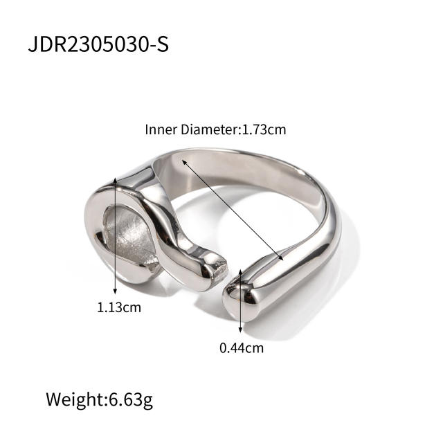 18KG Chunky unique desing stainless steel rings