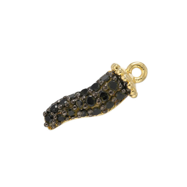 Delicate colorful cubic zircon chilli pendant diy jewelry