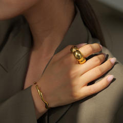 18KG Chunky flower design stainless steel rings