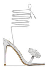 Sexy diamond bow colorful strappy heels sandals