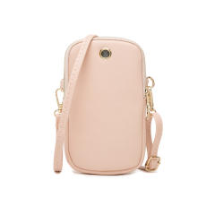 Korean fashion solid color PU leather mini phone bag crossbody bag