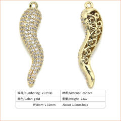 Delicate diamond chilli pendant diy jewelry