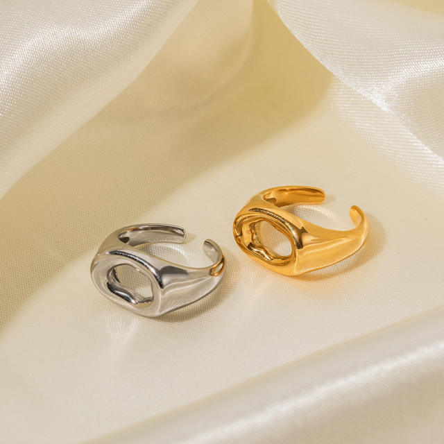 18KG chunky hollow out stainless steel rings