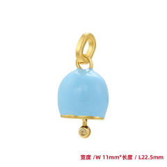 Candy color enamel cute bell copper pendant diy jewelry