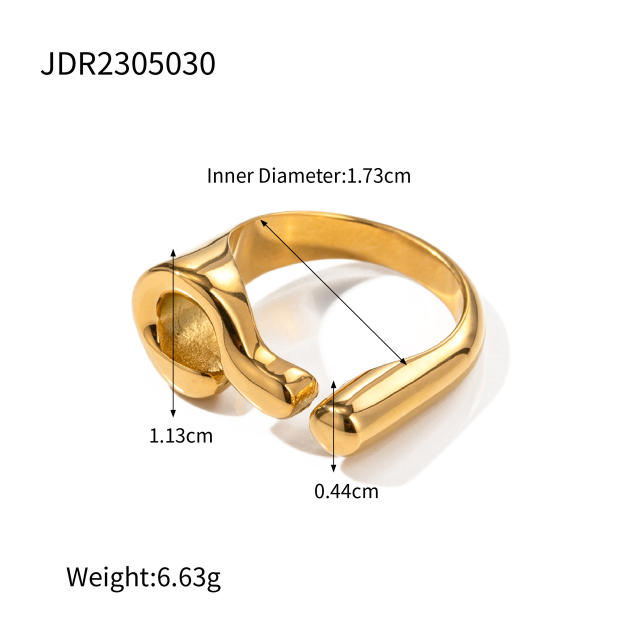 18KG Chunky unique desing stainless steel rings