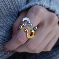 18KG Chunky unique desing stainless steel rings