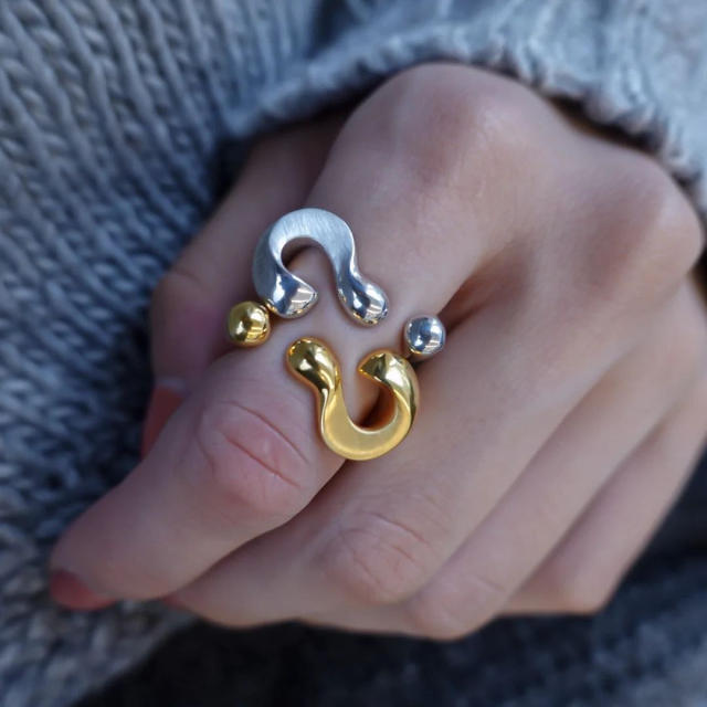 18KG Chunky unique desing stainless steel rings