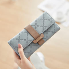 Korean fashion PU leather soft wallet for women