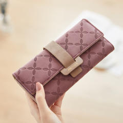 Korean fashion PU leather soft wallet for women