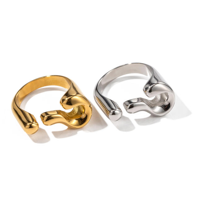 18KG Chunky unique desing stainless steel rings