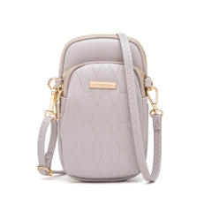 Korean fashion solid color PU leather mini phone bag crossbody bag