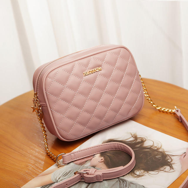 Popular classic quilted pattern sweet square crossbody bag