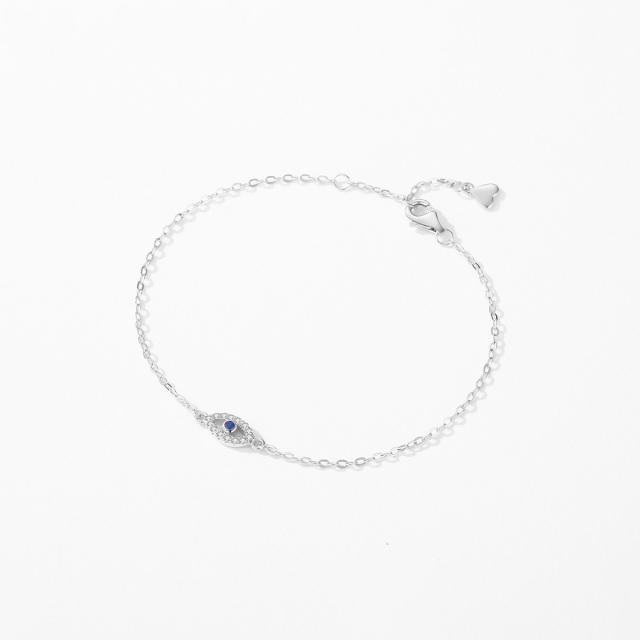 925 sterling silver dainty evil eye women bracelet