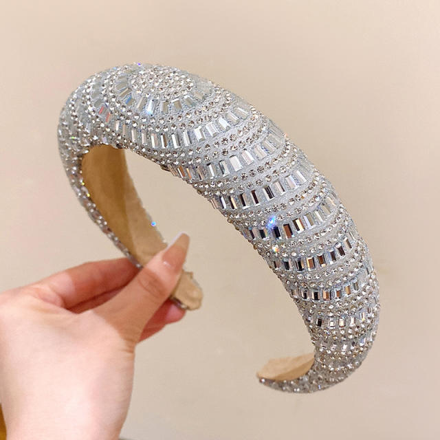 Luxury colorful diamond padded headband