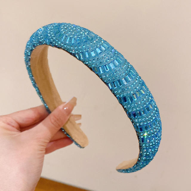 Luxury colorful diamond padded headband
