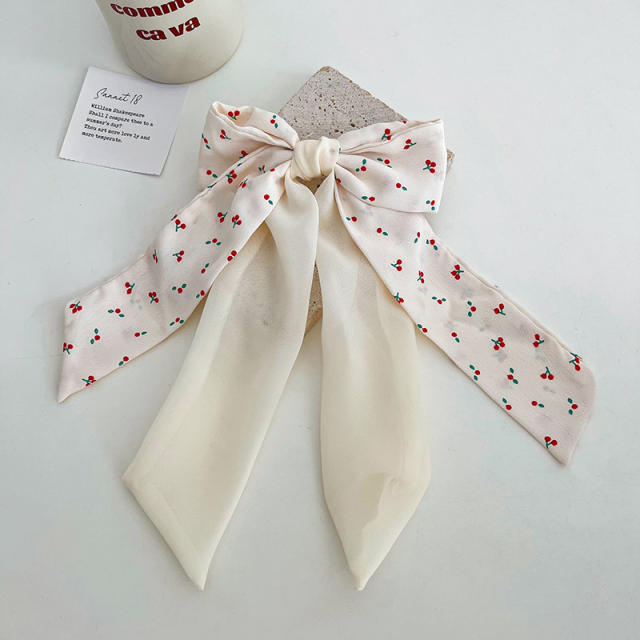Sweet cherry pattern bow headband