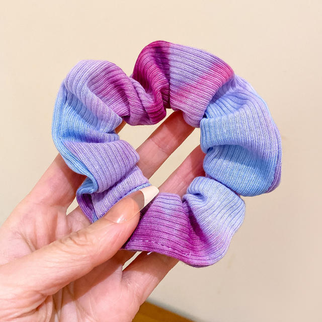 Popular tie dry pattern fabric scrunchies