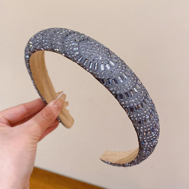 Luxury colorful diamond padded headband