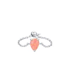 925 sterling silver colorful opal stone adjustable rings