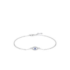 925 sterling silver dainty evil eye women bracelet