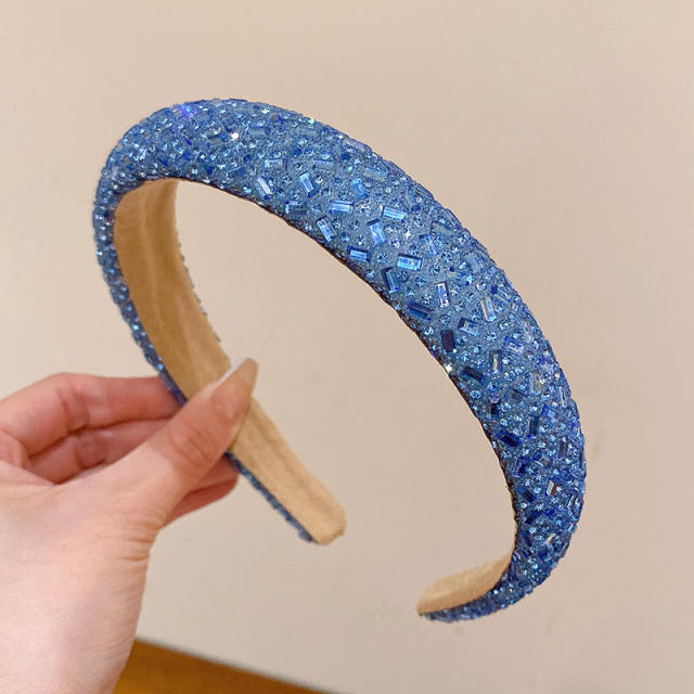 Luxury colorful diamond padded headband