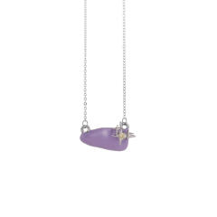 Y2K color enamel geometric shape dainty copper necklace