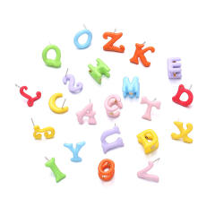 Y2K color enamel copper material initial letter studs earrings 1pcs price