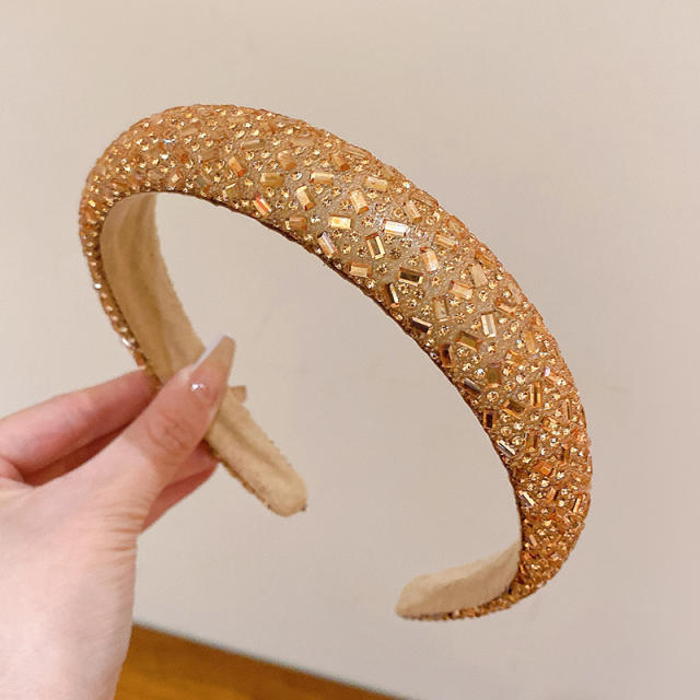 Luxury colorful diamond padded headband