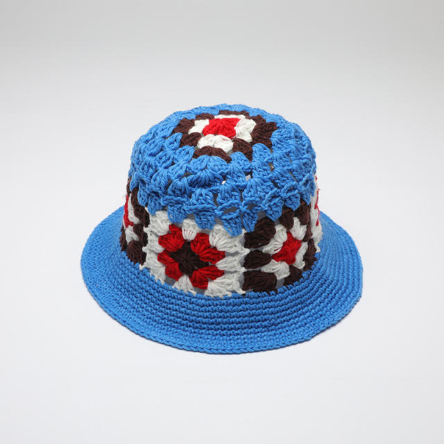 Cute corchet flower women bucket hat